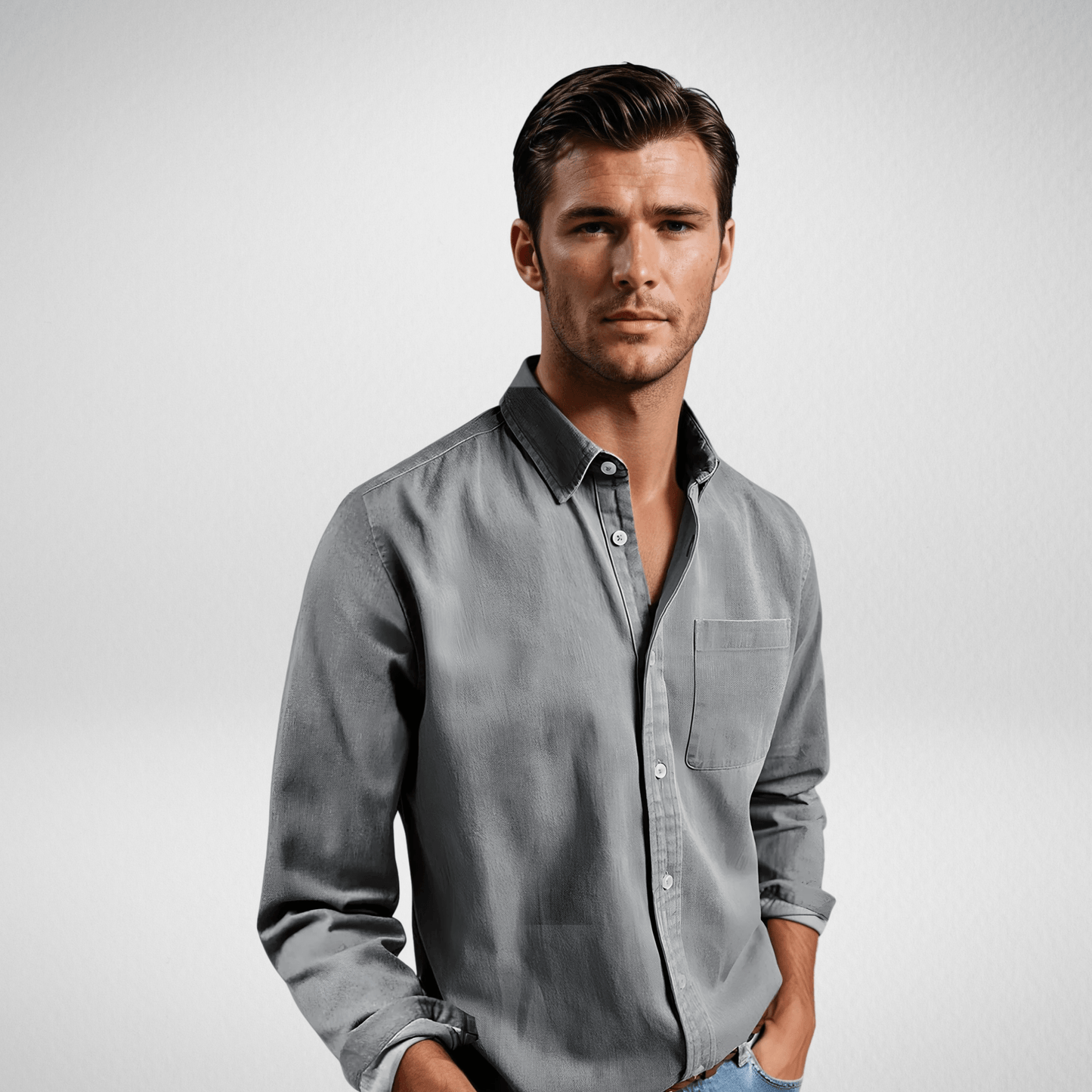 Chemise Décontractée à Manches Longues pour Hommes - Marie Montel