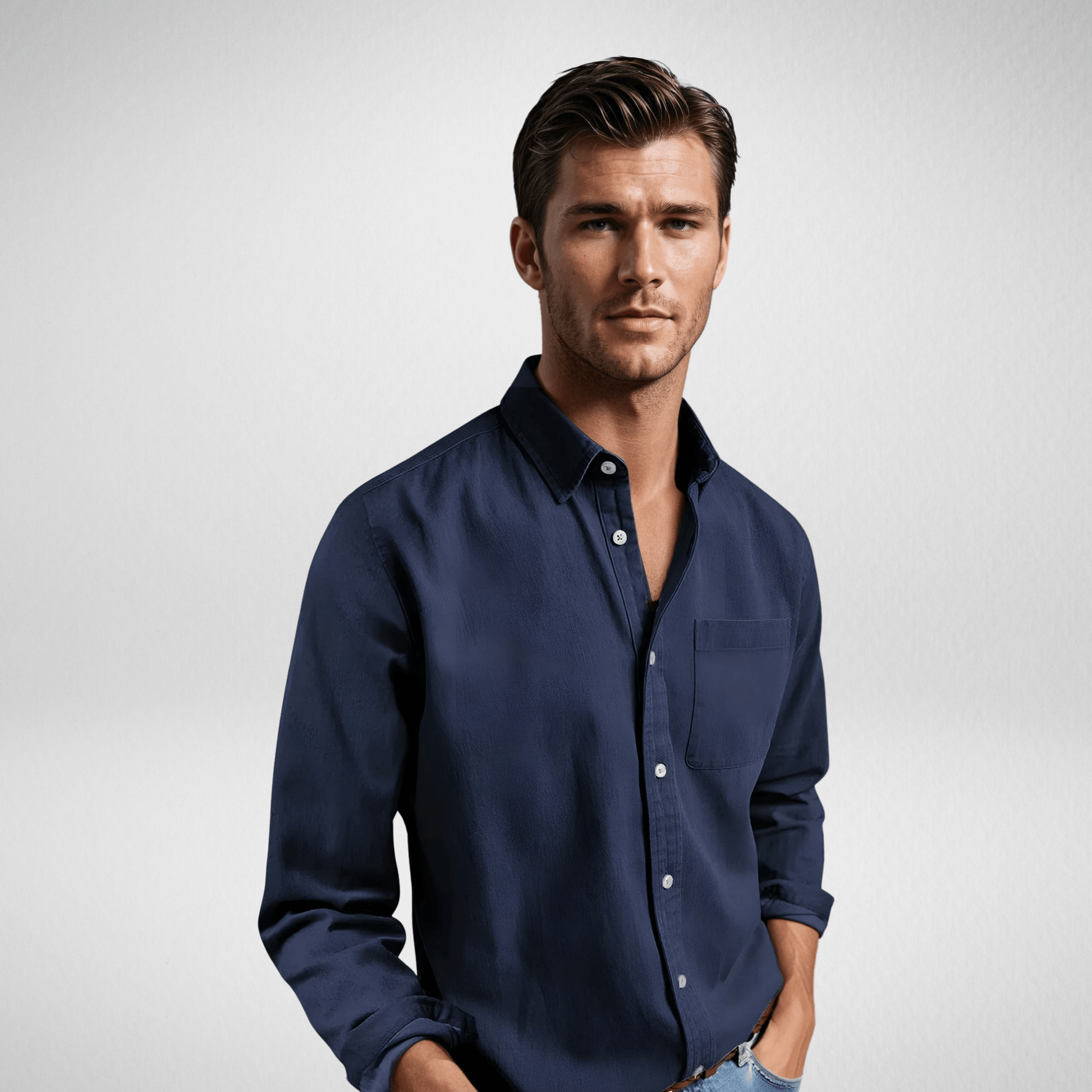 Chemise Décontractée à Manches Longues pour Hommes - Marie Montel