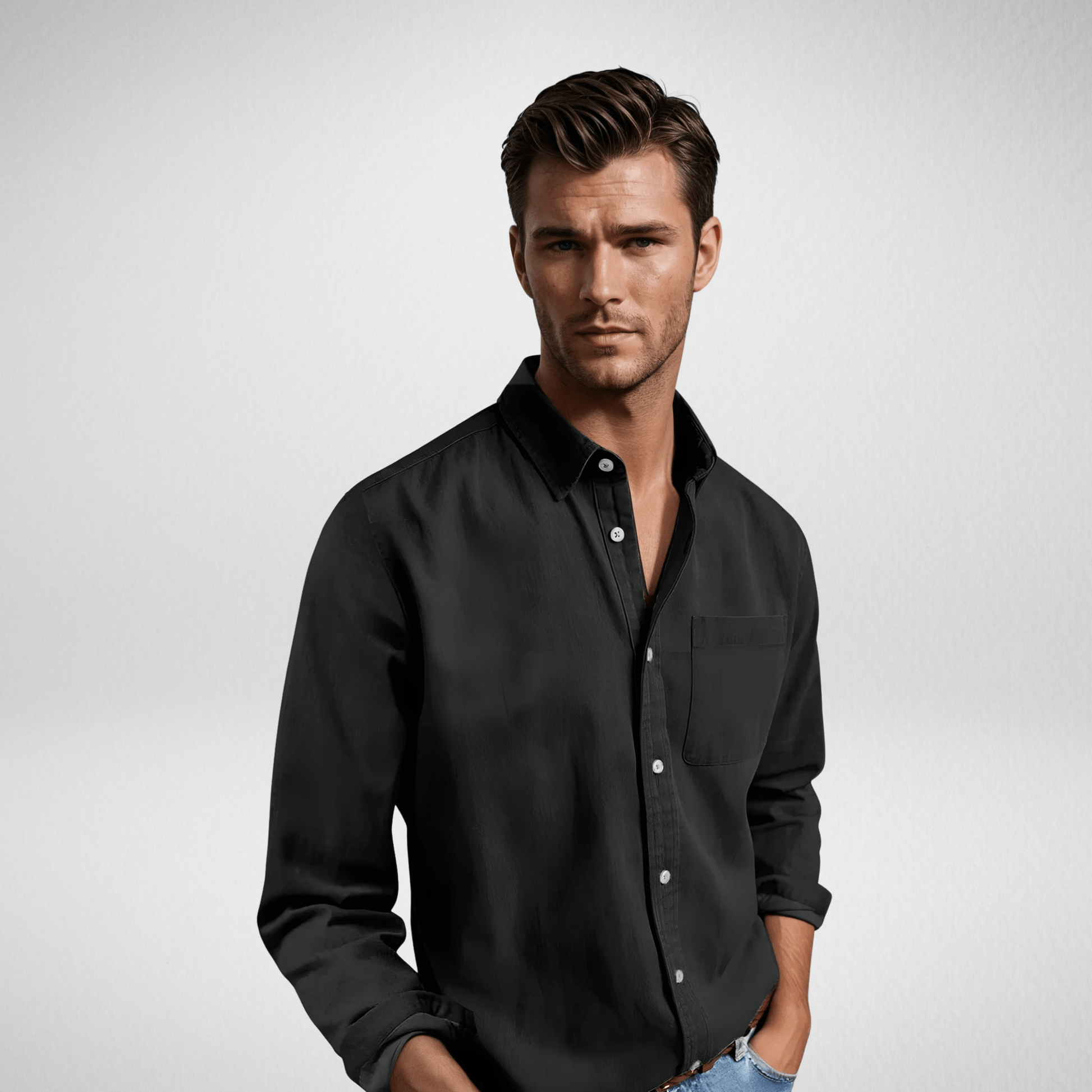 Chemise Décontractée à Manches Longues pour Hommes - Marie Montel
