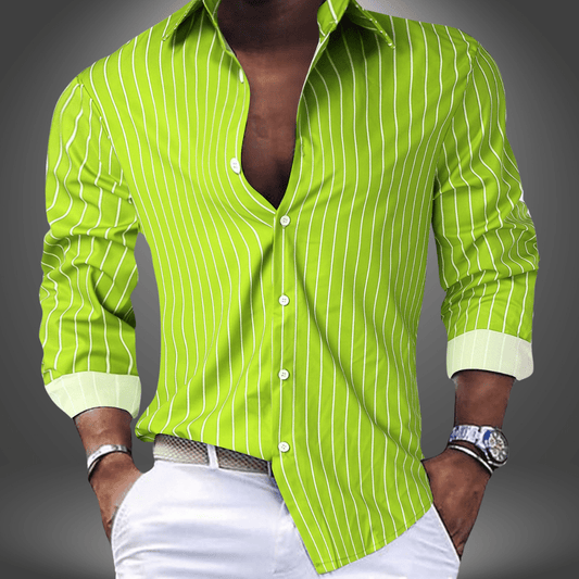 Chemise Décontractée à Rayures pour Hommes - Marie Montel