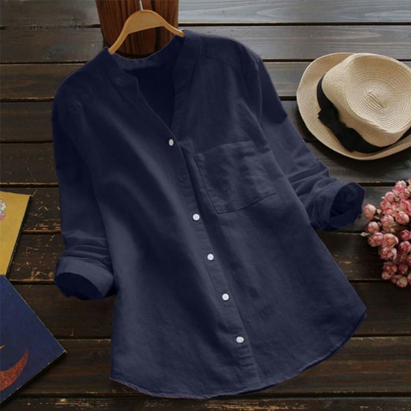 Chemise Décontractée en Mélange de Lin et Coton pour Femmes - Marie Montel