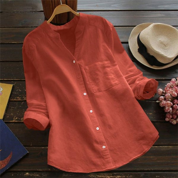 Chemise Décontractée en Mélange de Lin et Coton pour Femmes - Marie Montel