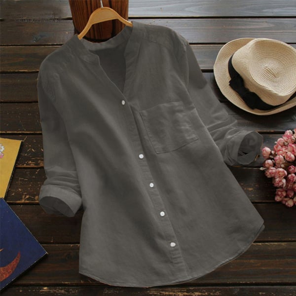 Chemise Décontractée en Mélange de Lin et Coton pour Femmes - Marie Montel