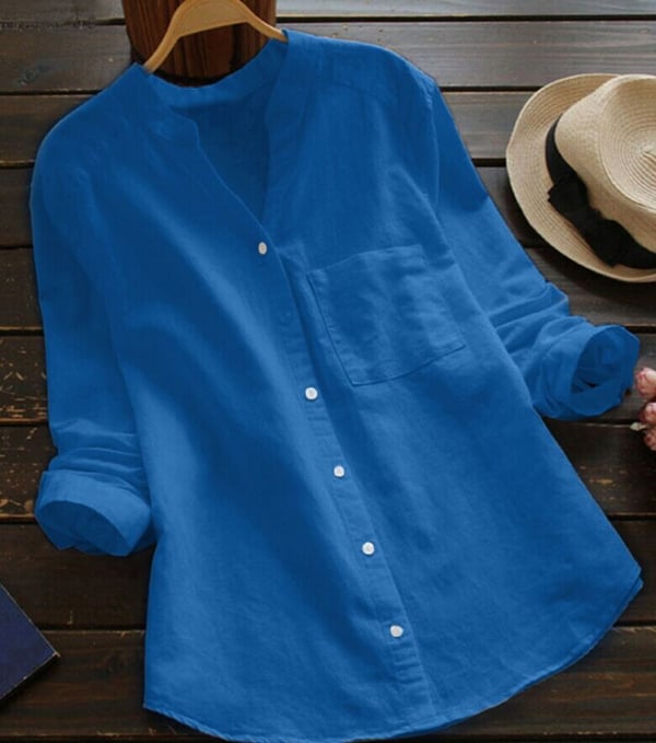 Chemise Décontractée en Mélange de Lin et Coton pour Femmes - Marie Montel
