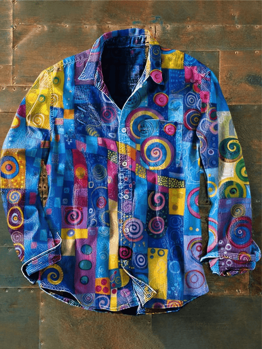 Chemise Élégante à Longues Manches avec Poche pour Hommes - Marie Montel