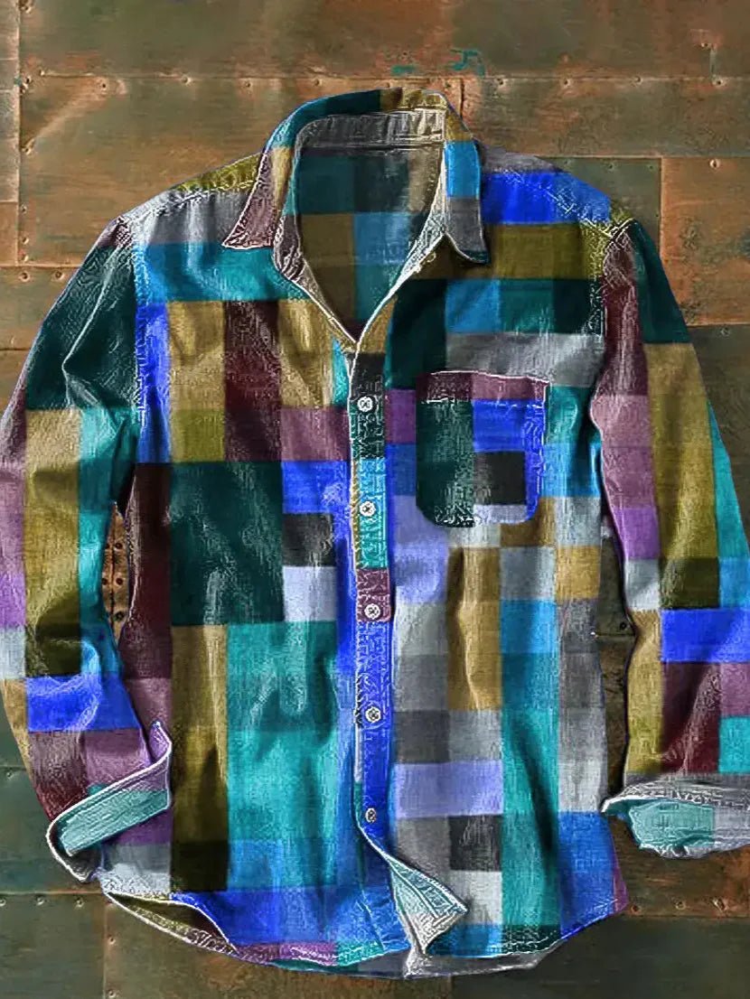Chemise Élégante à Manches Longues avec Poche pour Hommes - Marie Montel