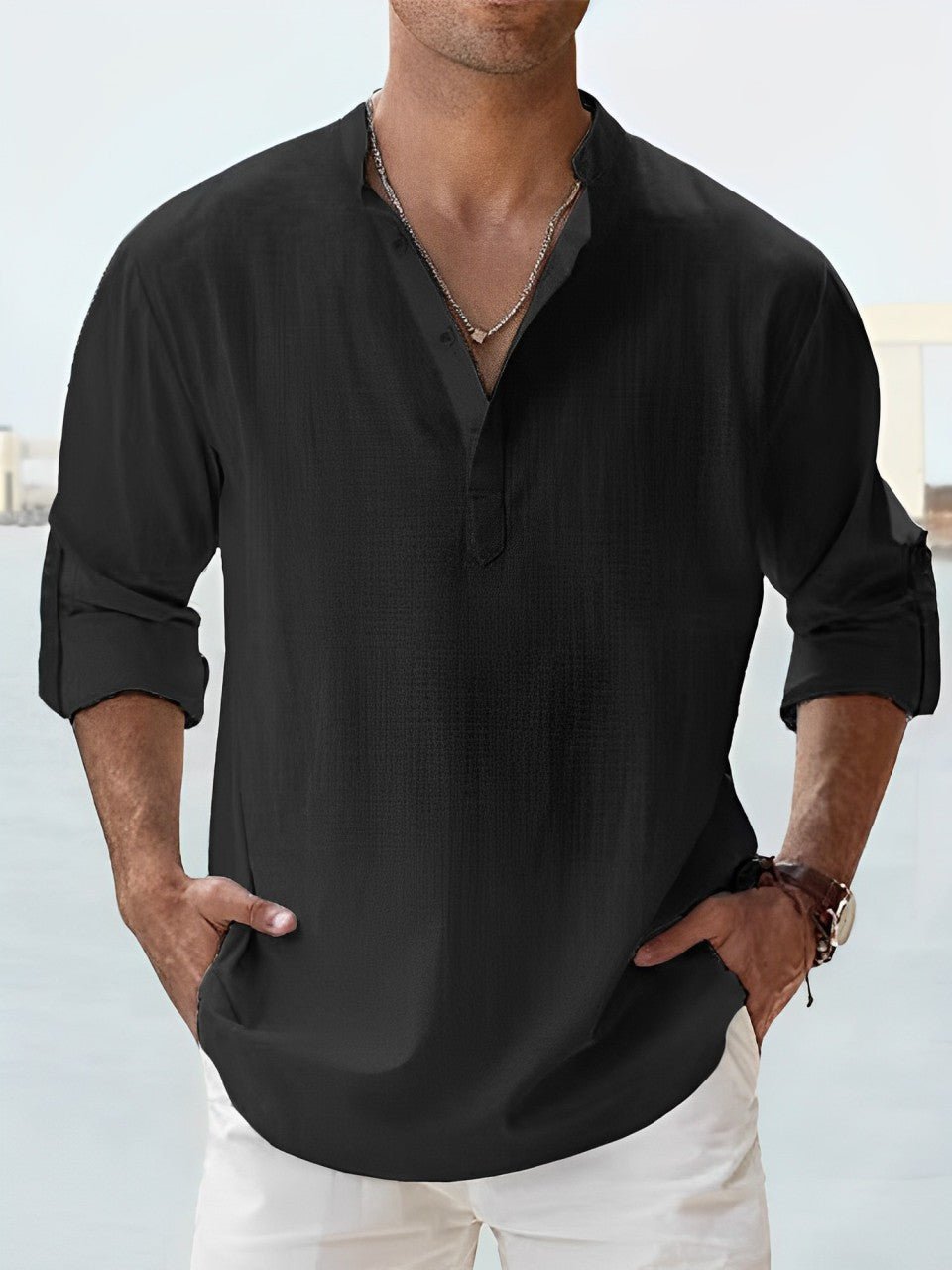 Chemise Élégante en Lin pour Hommes - Marie Montel