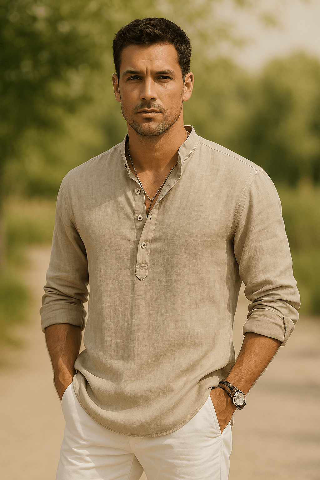 Chemise Élégante en Lin pour Hommes - Marie Montel