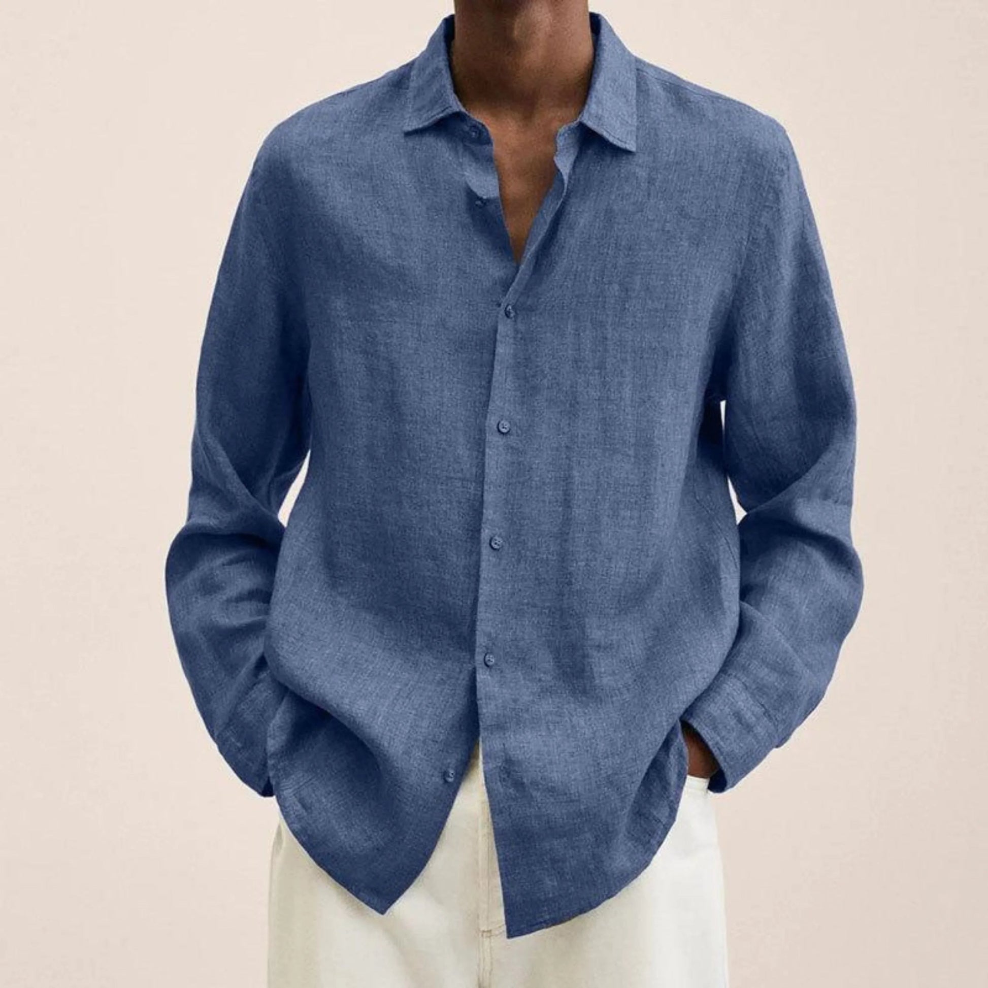 Chemise en Lin à Manches Longues pour Hommes - Marie Montel