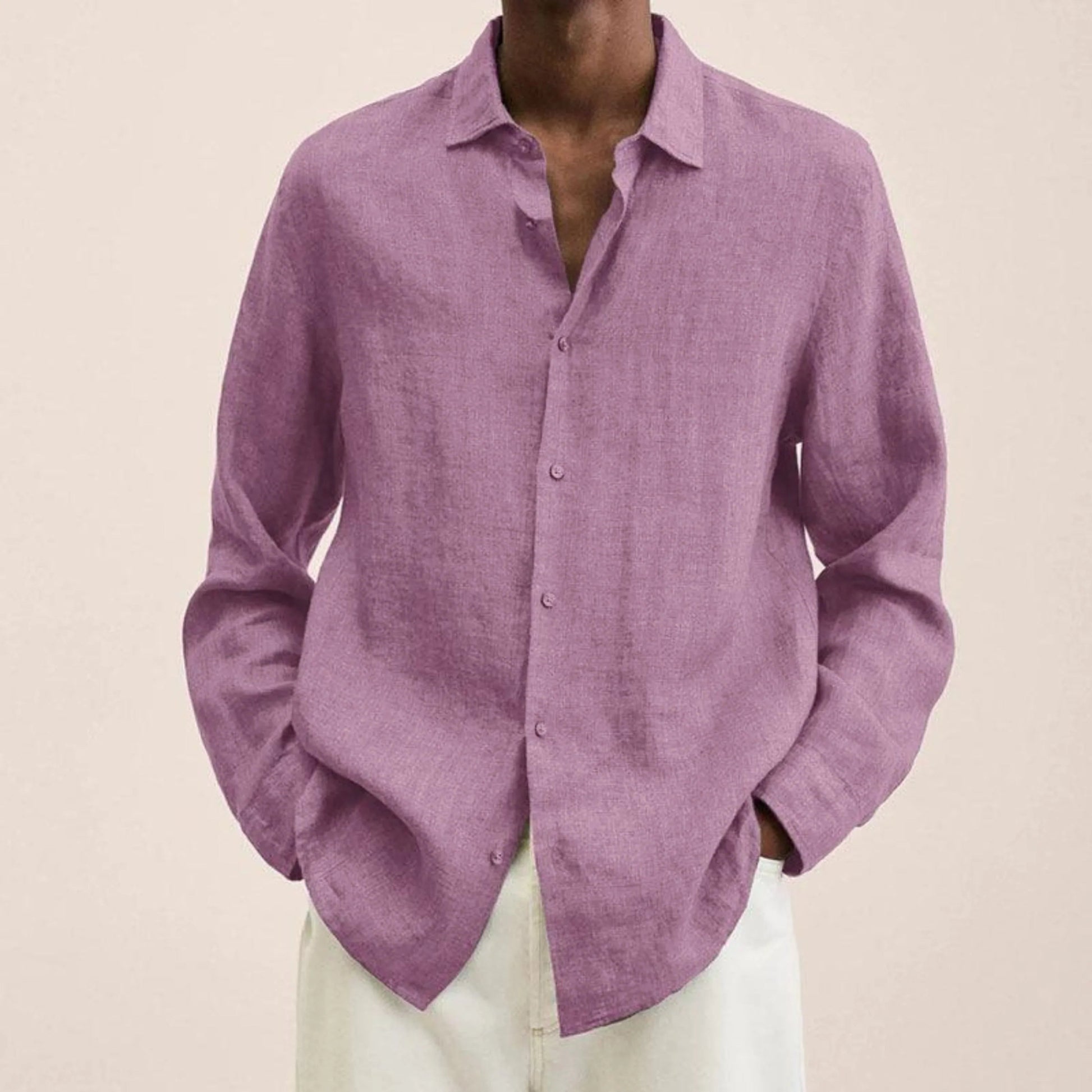 Chemise en Lin à Manches Longues pour Hommes - Marie Montel