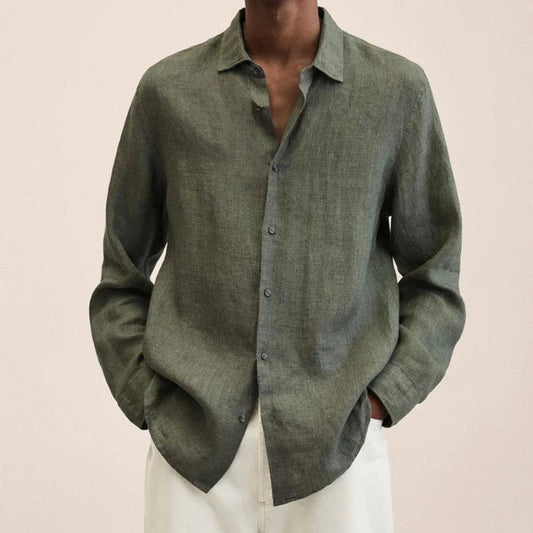 Chemise en Lin à Manches Longues pour Hommes - Marie Montel