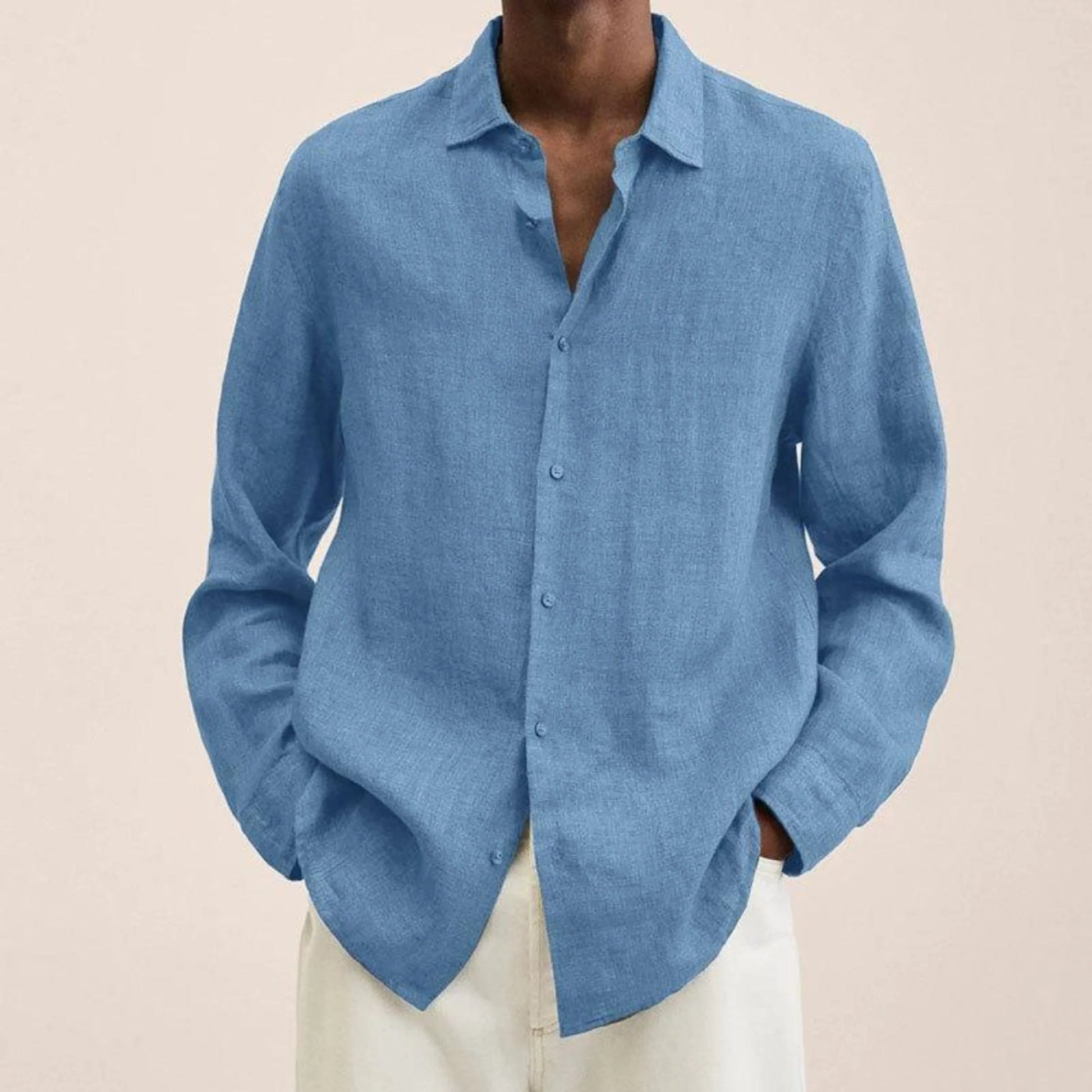 Chemise en Lin à Manches Longues pour Hommes - Marie Montel