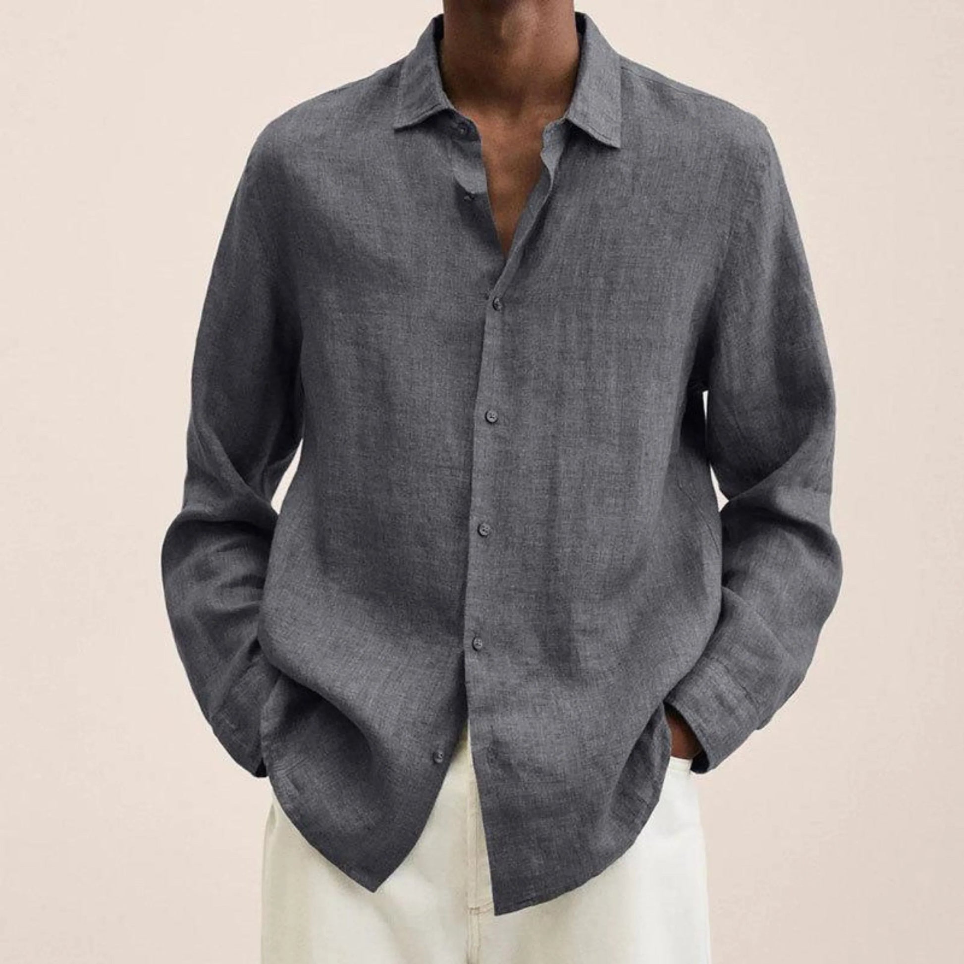 Chemise en Lin à Manches Longues pour Hommes - Marie Montel