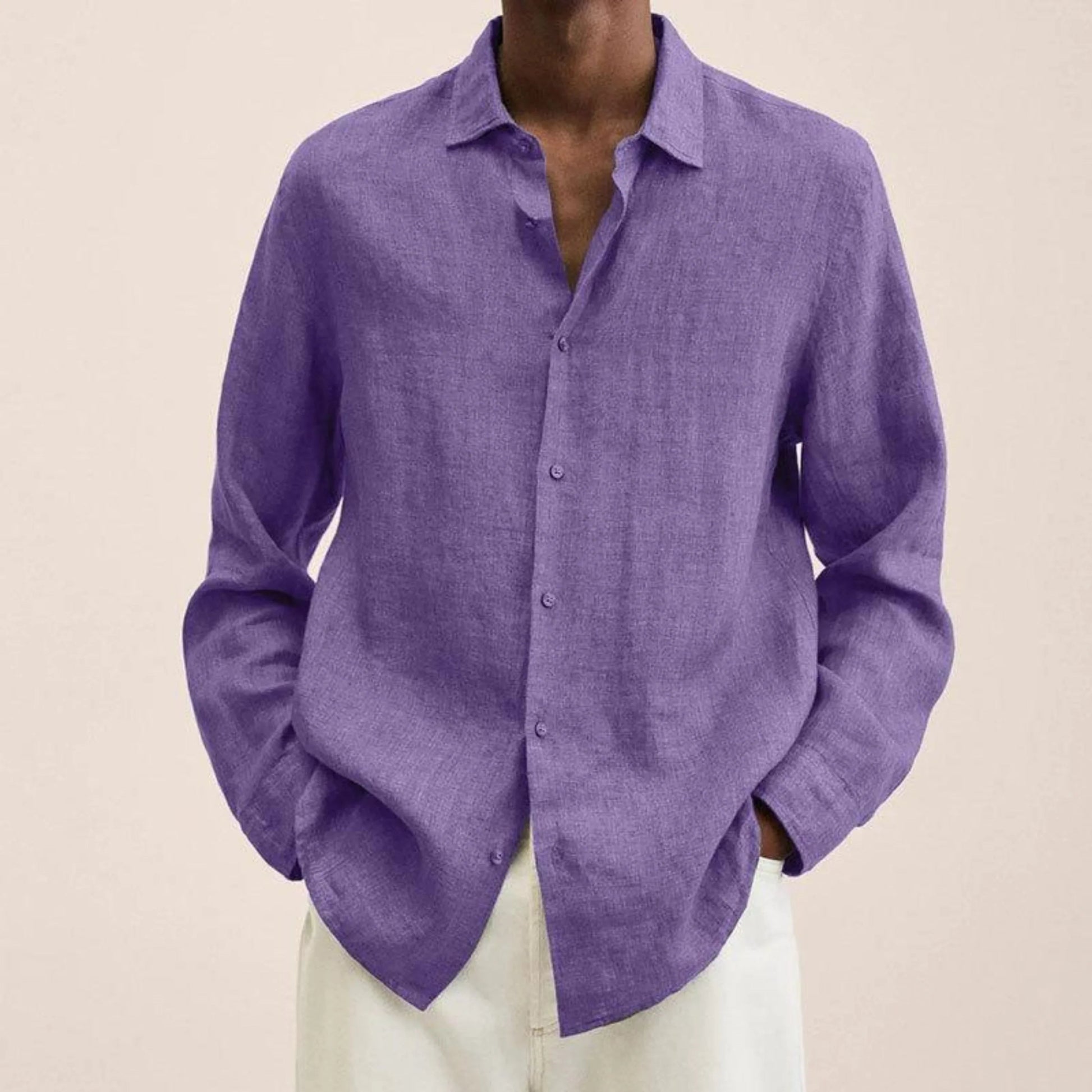 Chemise en Lin à Manches Longues pour Hommes - Marie Montel