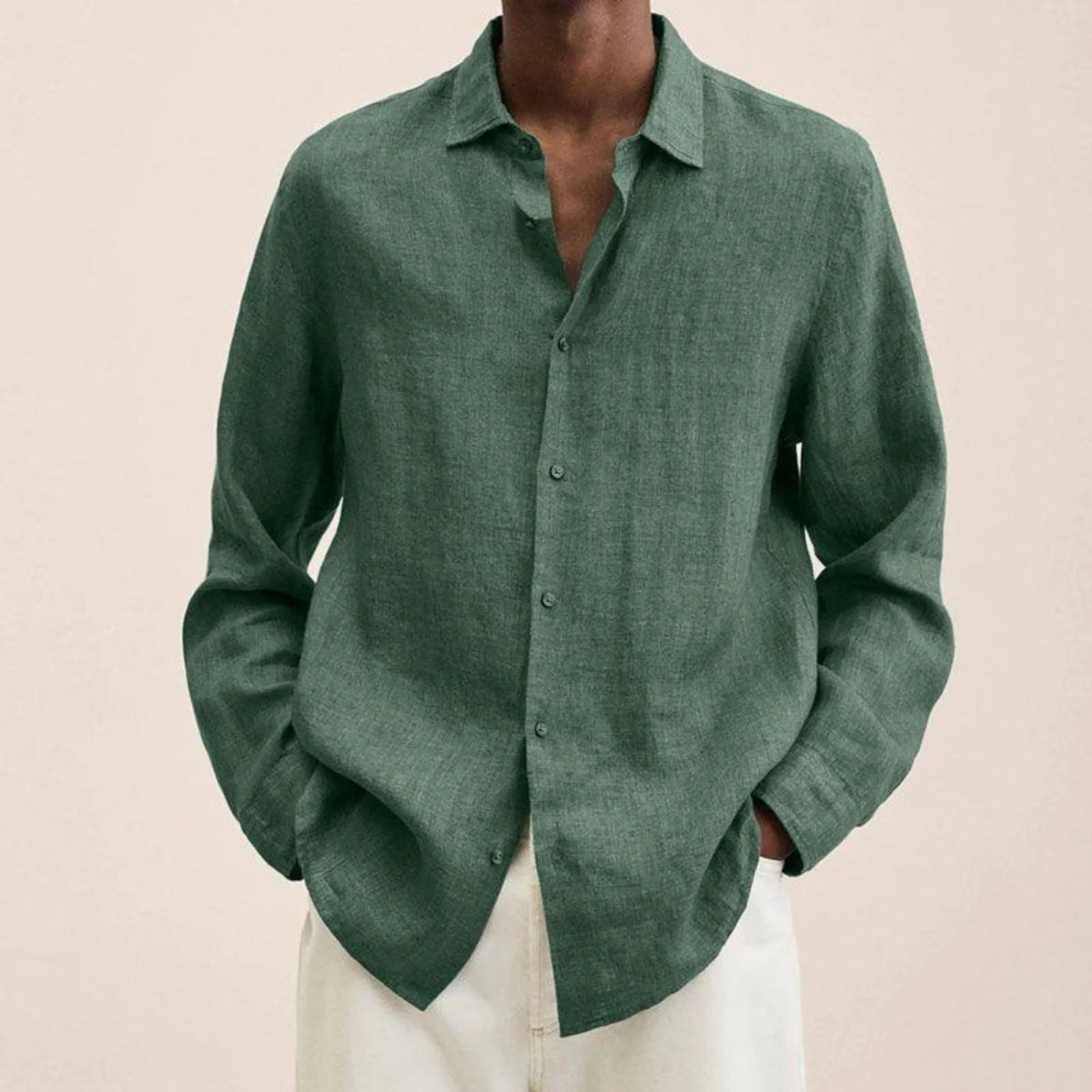 Chemise en Lin à Manches Longues pour Hommes - Marie Montel
