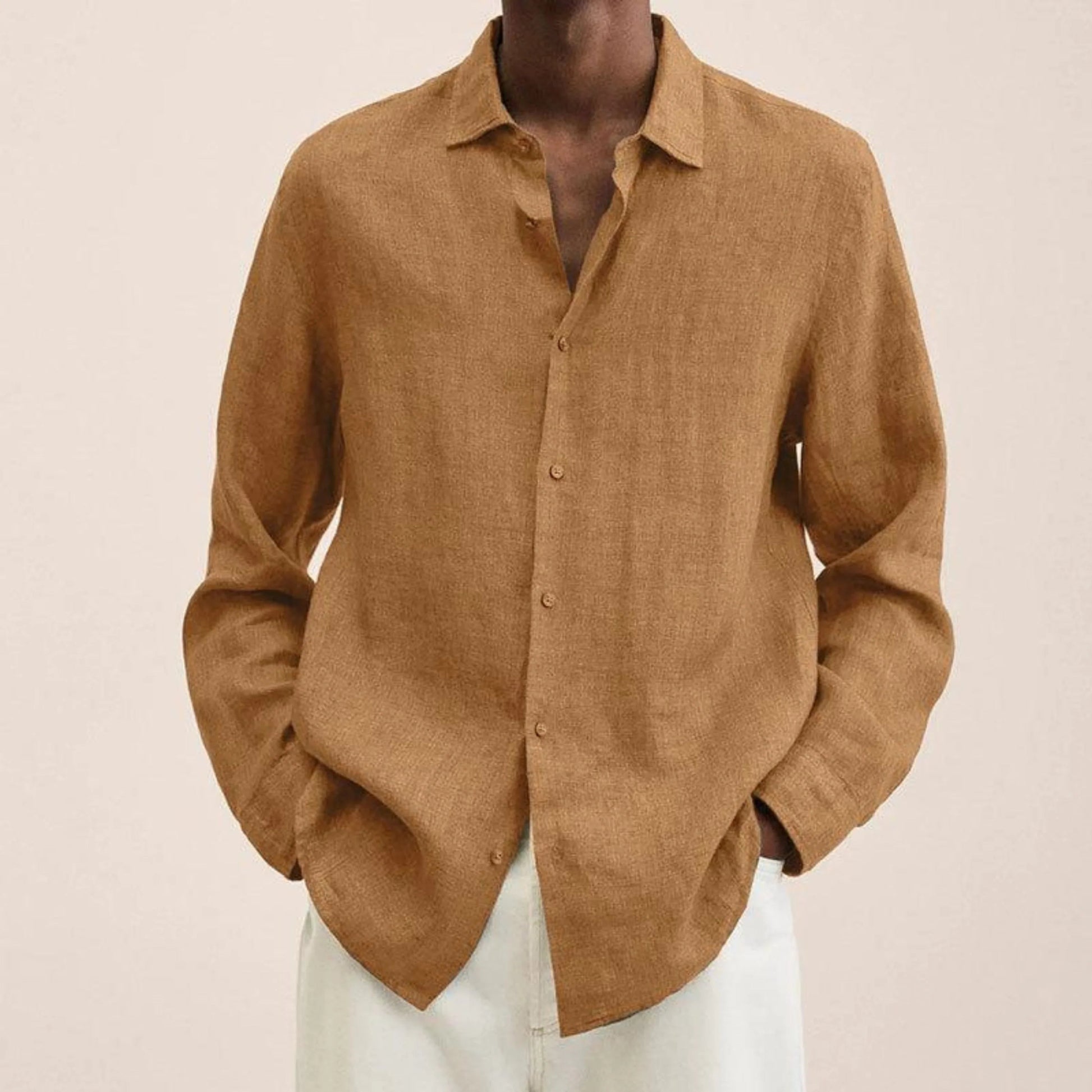 Chemise en Lin à Manches Longues pour Hommes - Marie Montel