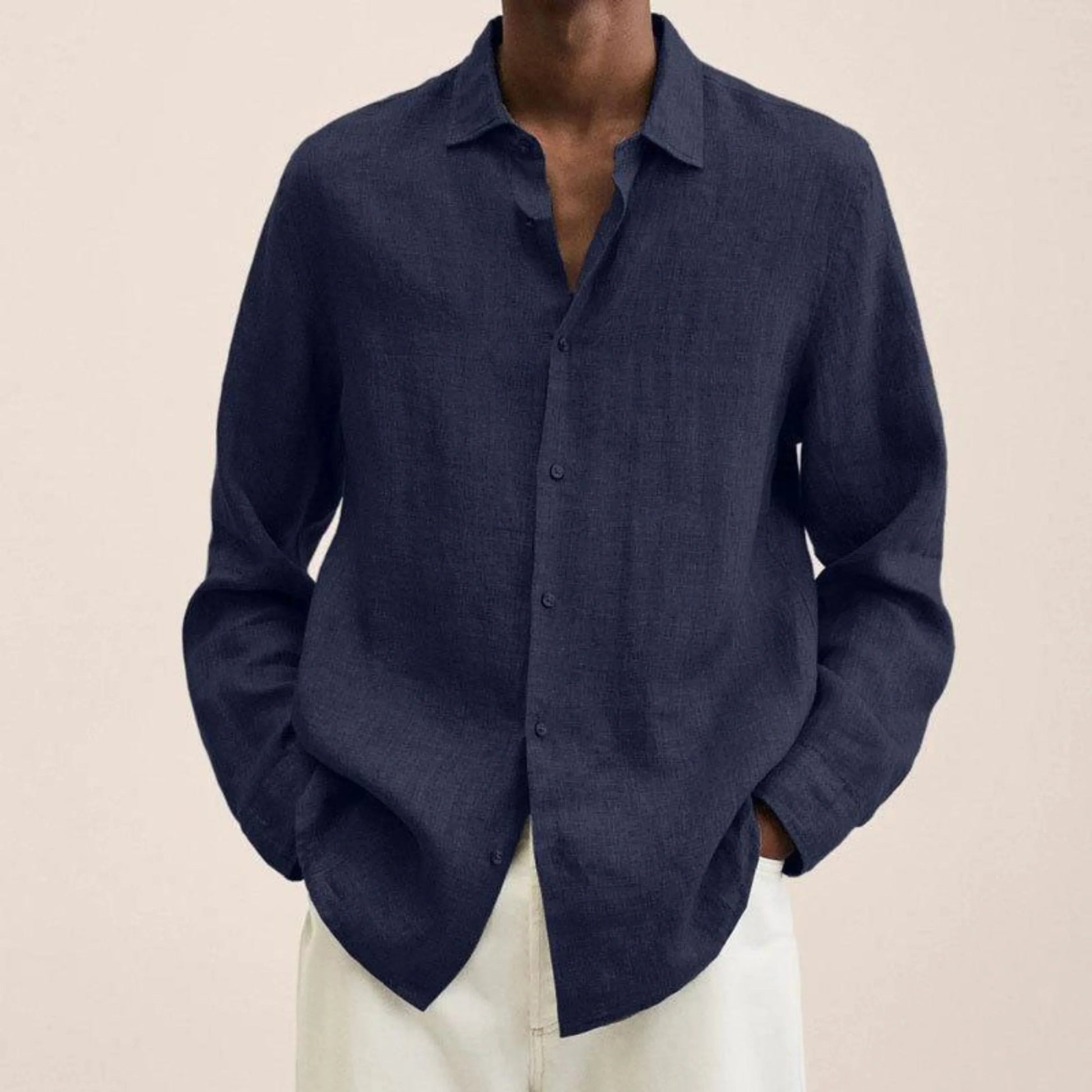 Chemise en Lin à Manches Longues pour Hommes - Marie Montel