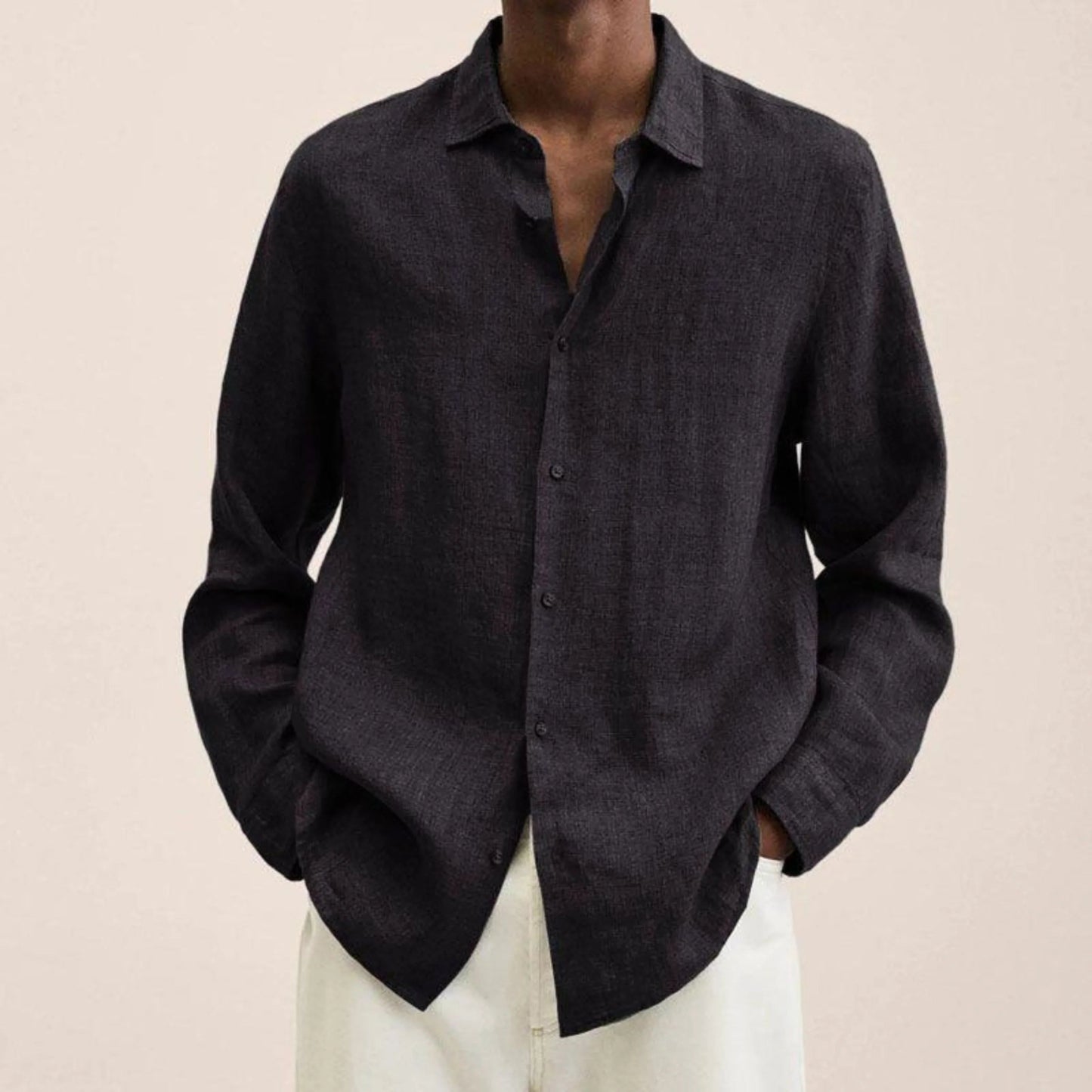 Chemise en Lin à Manches Longues pour Hommes - Marie Montel
