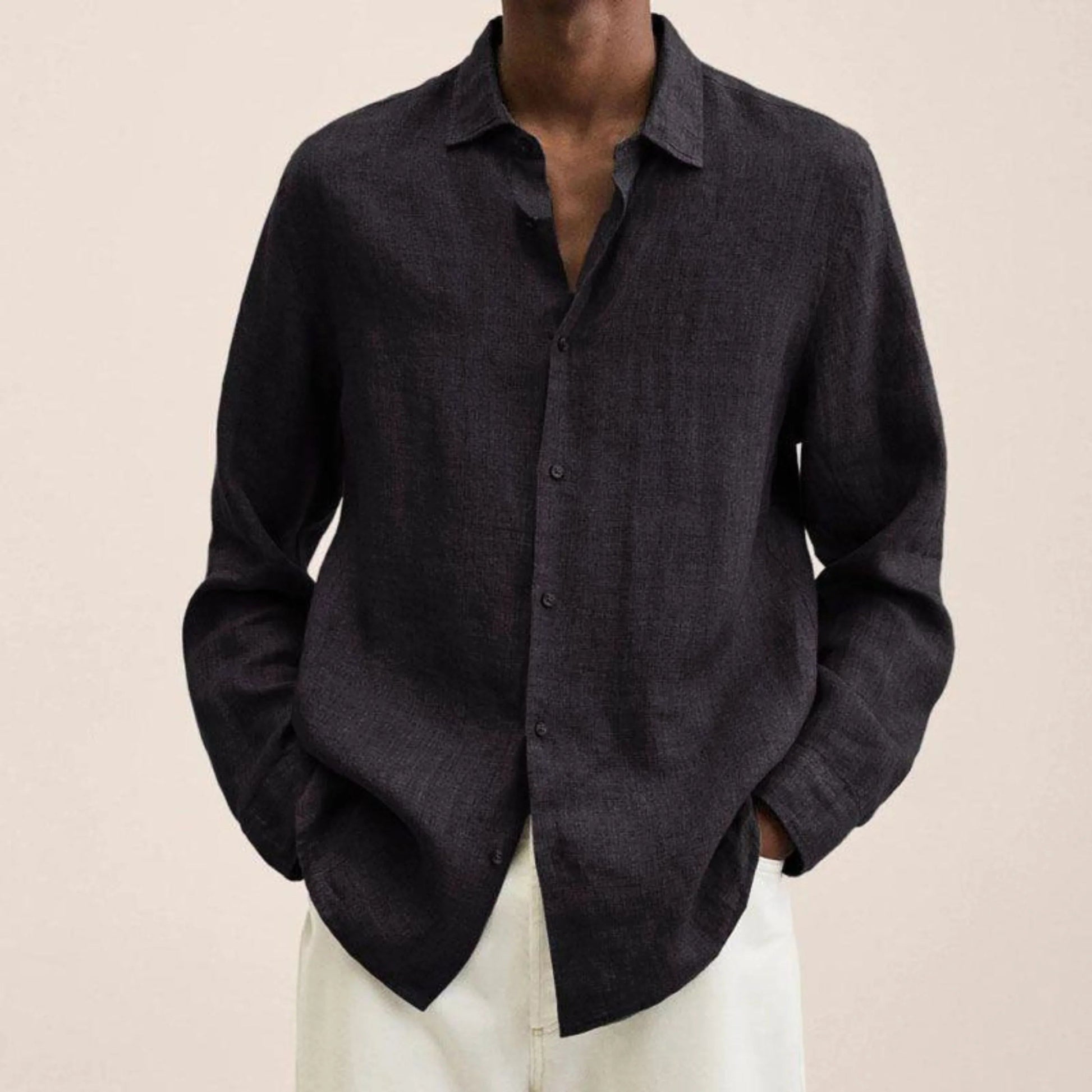 Chemise en Lin à Manches Longues pour Hommes - Marie Montel