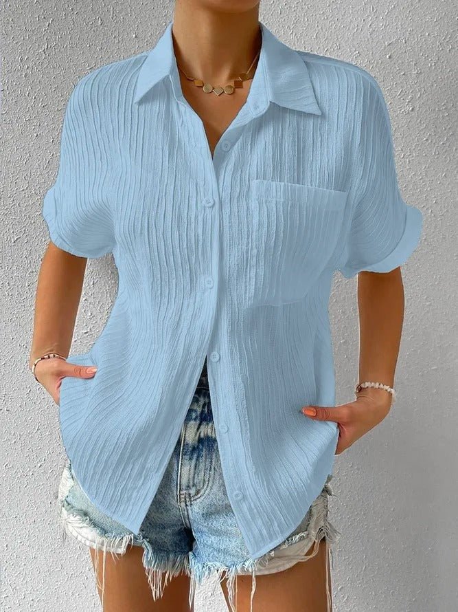Chemisier Décontracté à Col Chemise pour Femmes - Marie Montel