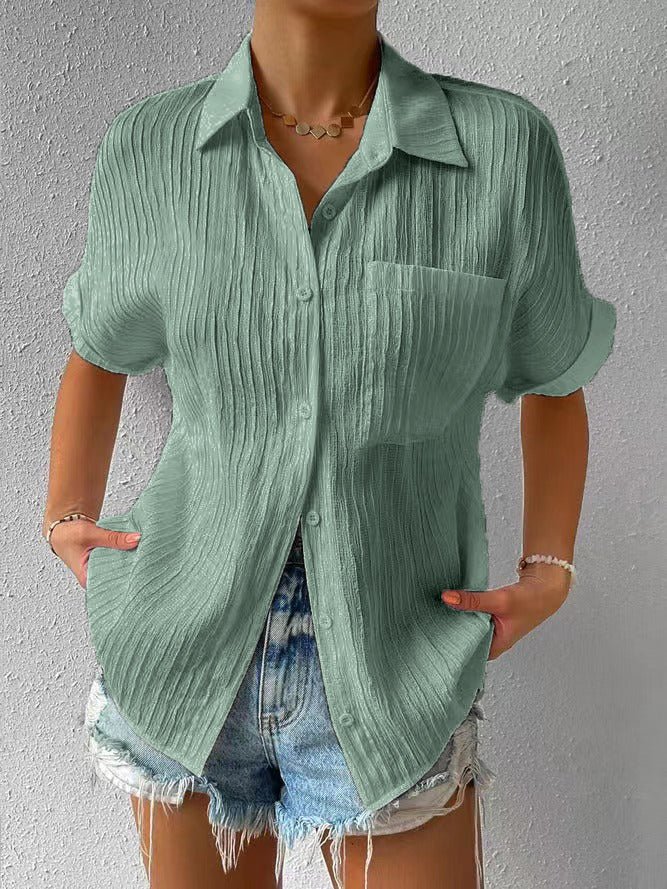 Chemisier Décontracté à Col Chemise pour Femmes - Marie Montel