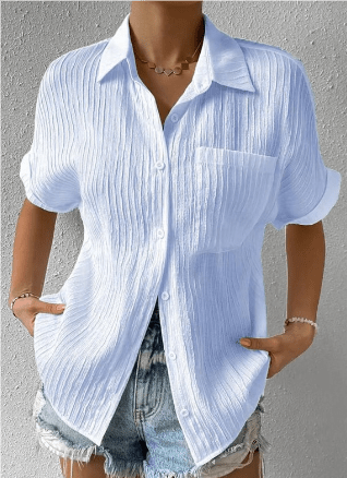 Chemisier Décontracté à Col Chemise pour Femmes - Marie Montel