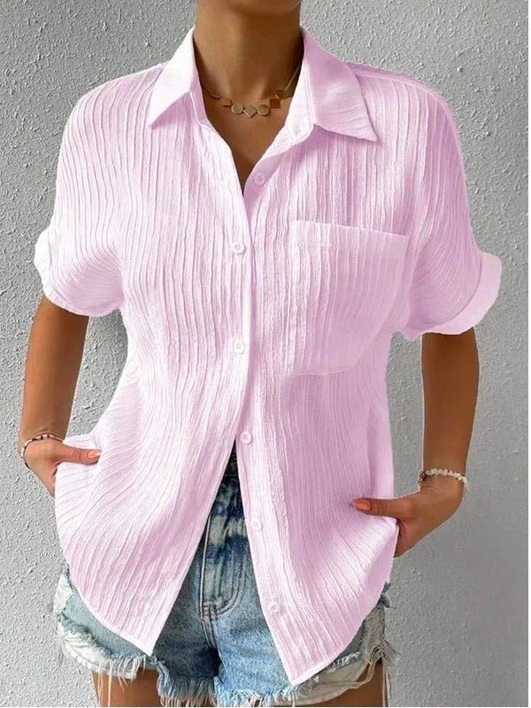 Chemisier Décontracté à Col Chemise pour Femmes - Marie Montel