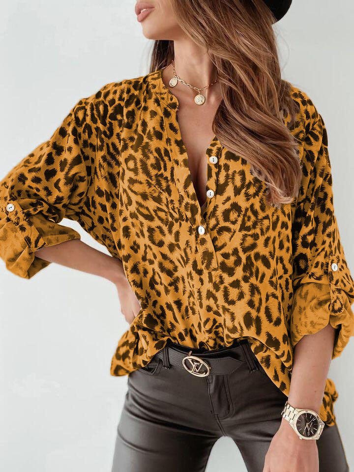 Chemisier Tendance à Motif Léopard pour Femmes - Marie Montel