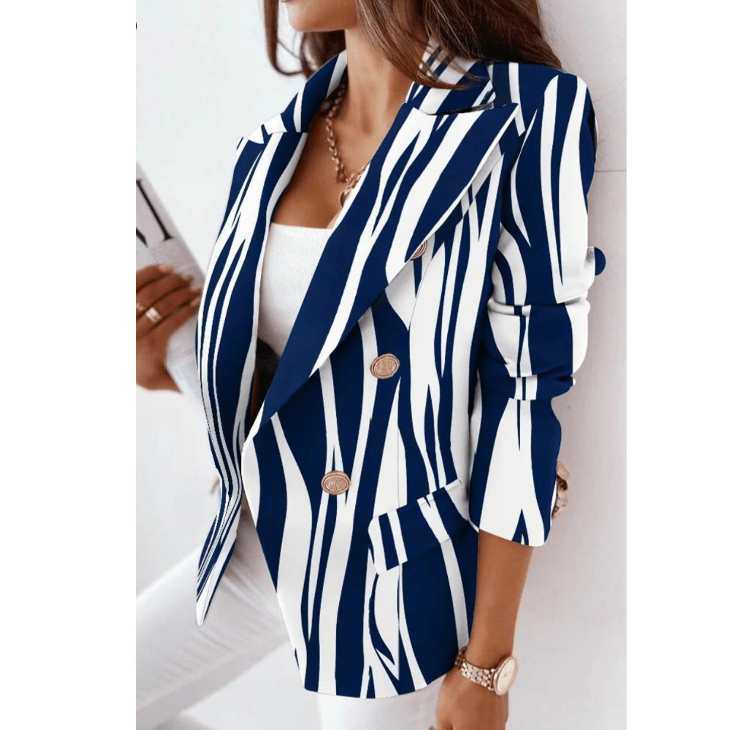 Chic Blazer à Col Revers pour Femmes - Marie Montel