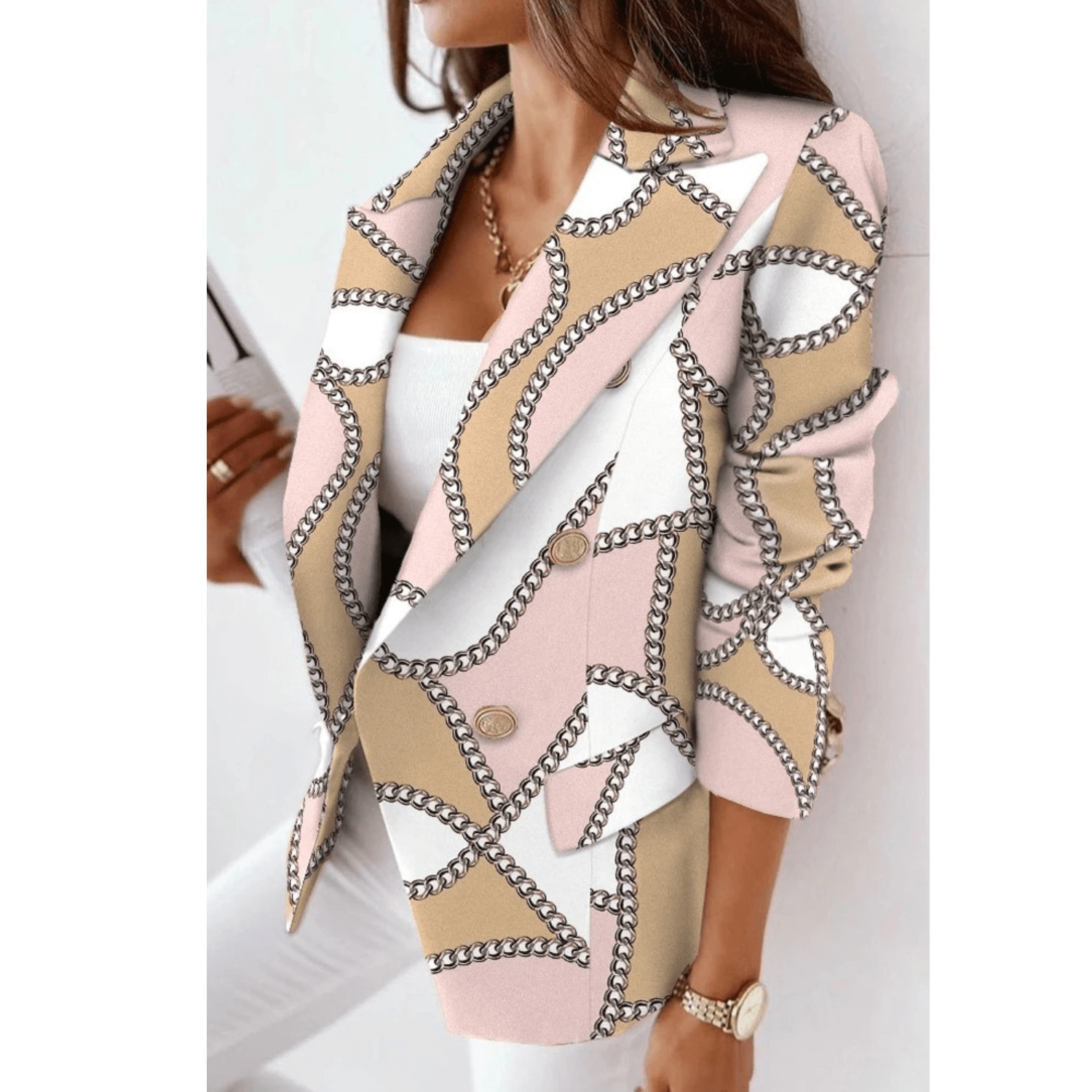 Chic Blazer à Col Revers pour Femmes - Marie Montel