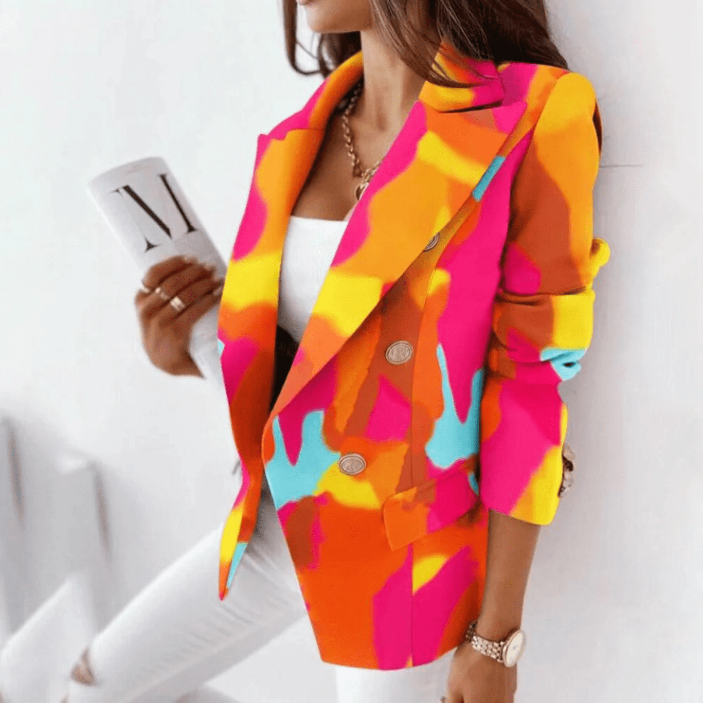 Chic Blazer à Col Revers pour Femmes - Marie Montel