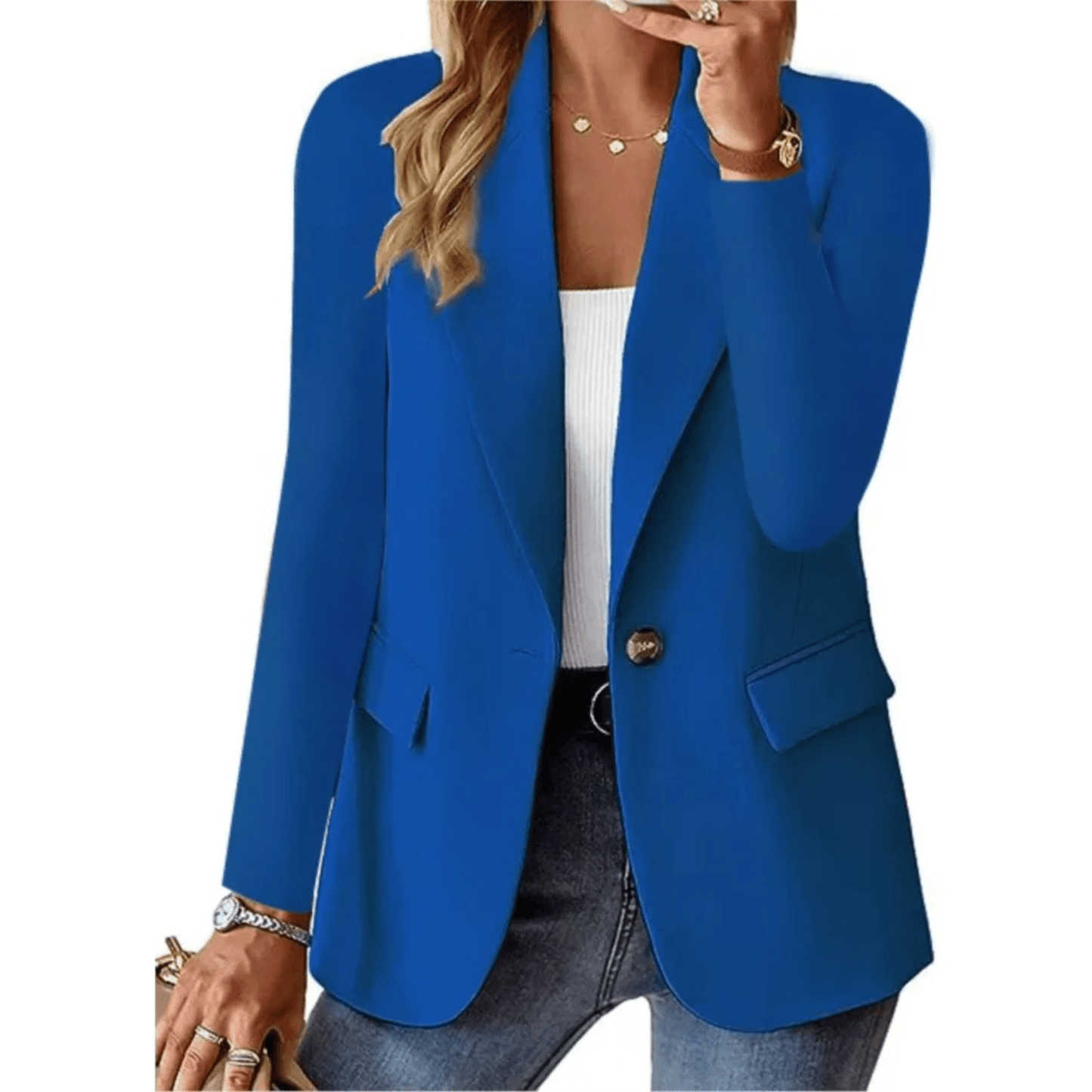 Chic Blazer Long à Manches pour Femmes - Marie Montel