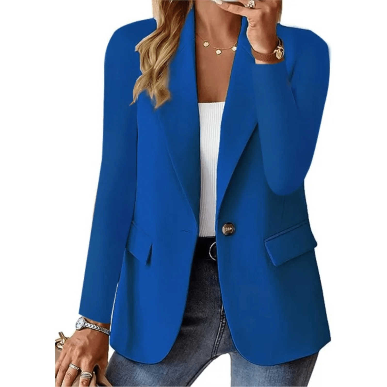 Chic Blazer Long à Manches pour Femmes - Marie Montel