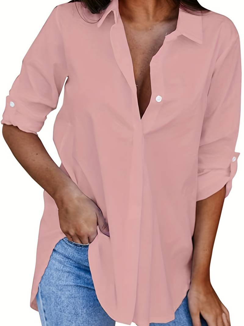 Chic Blouse Longue à Boutons pour Femmes - Marie Montel