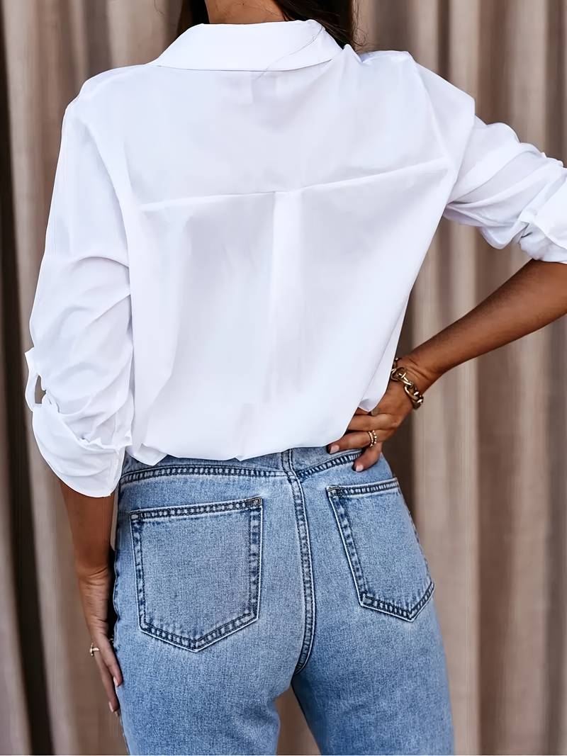 Chic Blouse Longue à Boutons pour Femmes - Marie Montel