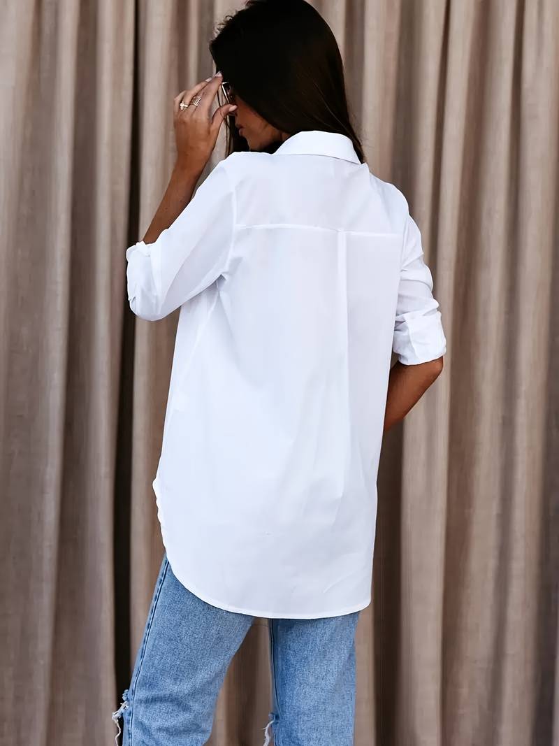 Chic Blouse Longue à Boutons pour Femmes - Marie Montel