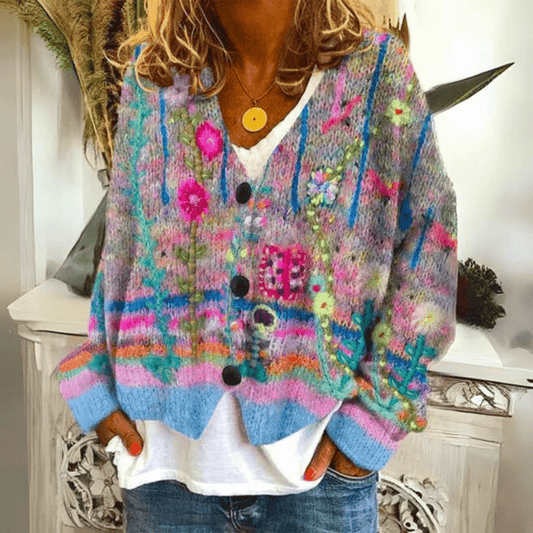 Chic Cardigan Décontracté à Boutons pour Femmes - Marie Montel