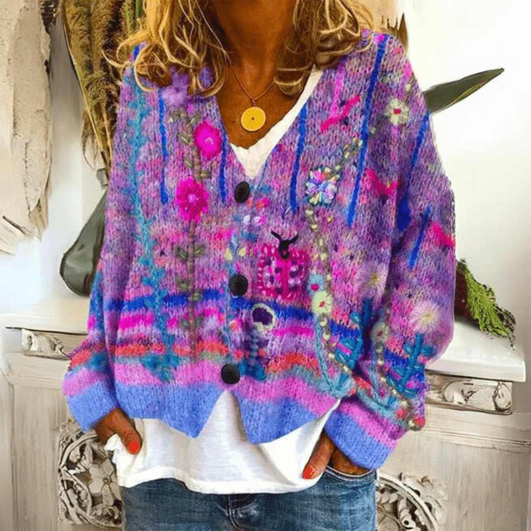 Chic Cardigan Décontracté à Boutons pour Femmes - Marie Montel
