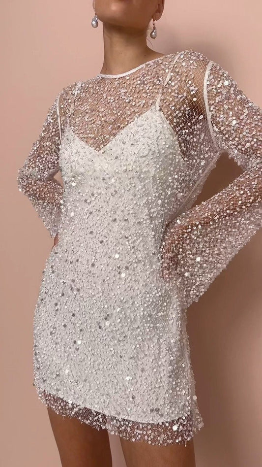 Chic Ensemble Deux Pièces en Maille Transparente pour Femmes - Marie Montel
