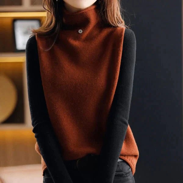 Chic Gilet à Col Roulé pour Femmes - Marie Montel