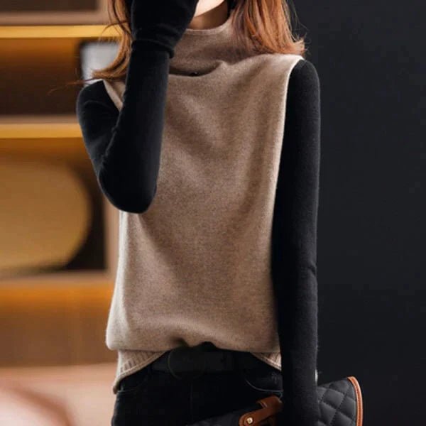 Chic Gilet à Col Roulé pour Femmes - Marie Montel
