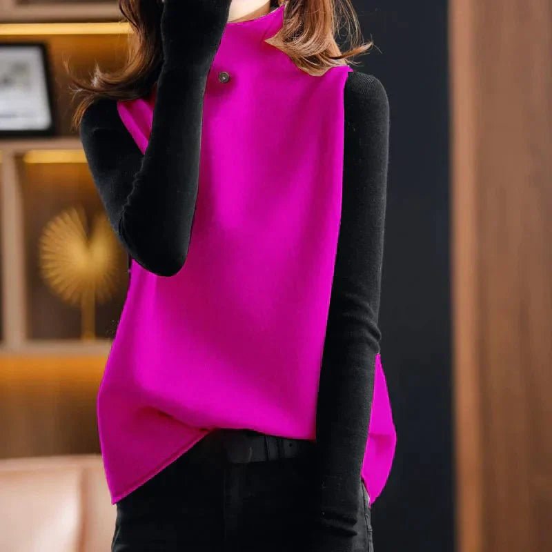 Chic Gilet à Col Roulé pour Femmes - Marie Montel