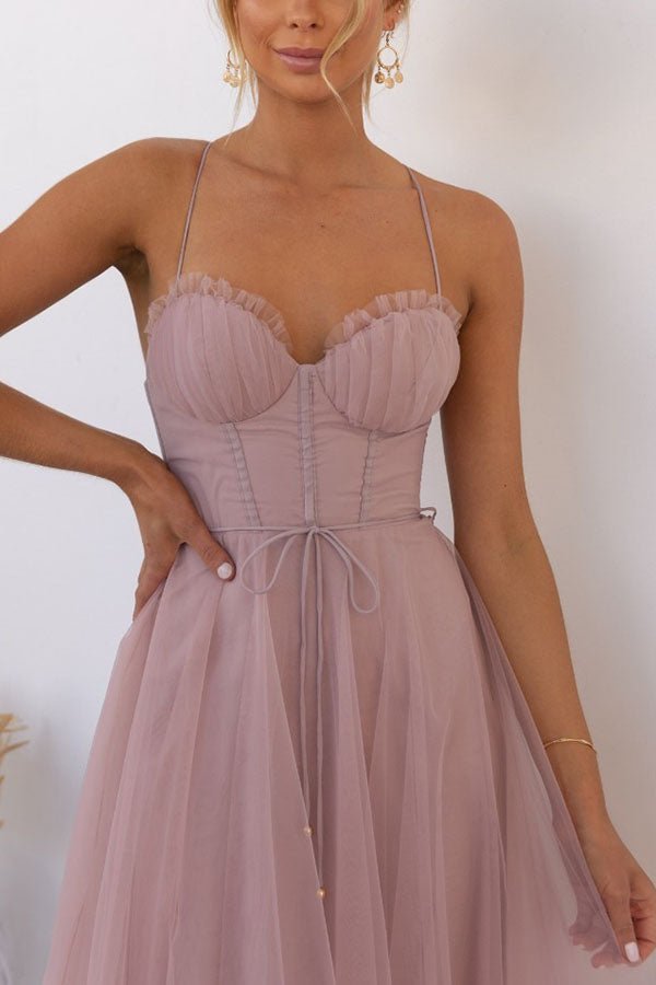 Chic Maxikleid à Bretelles pour Femmes - Marie Montel