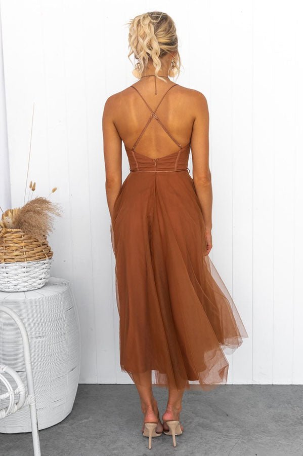Chic Maxikleid à Bretelles pour Femmes - Marie Montel