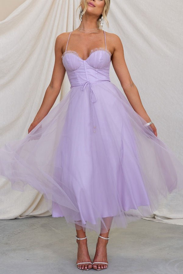 Chic Maxikleid à Bretelles pour Femmes - Marie Montel