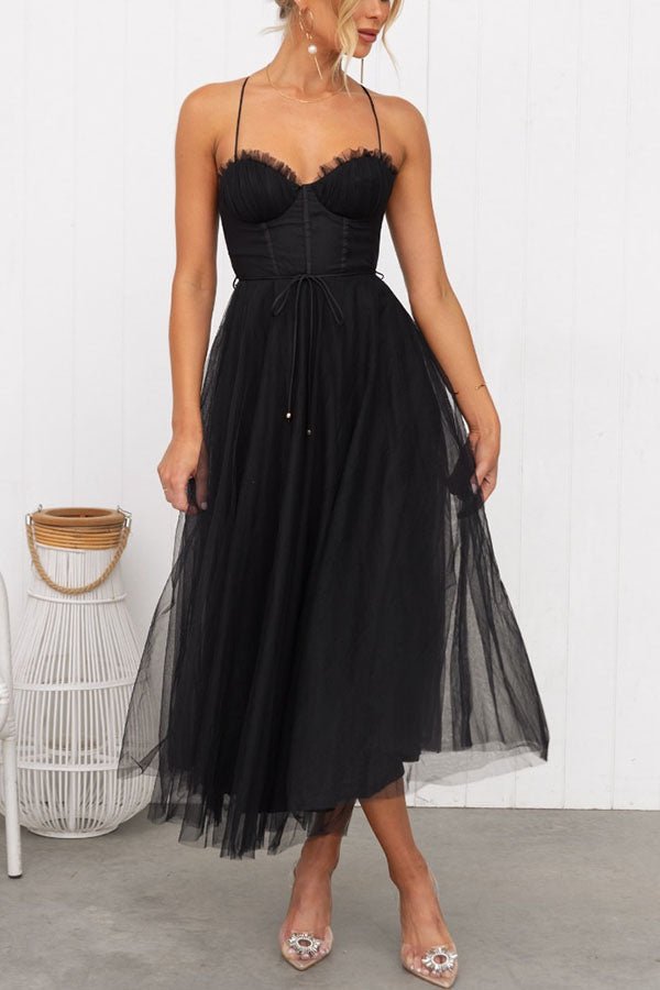 Chic Maxikleid à Bretelles pour Femmes - Marie Montel