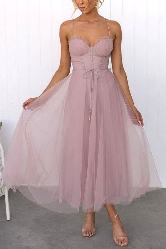 Chic Maxikleid à Bretelles pour Femmes - Marie Montel