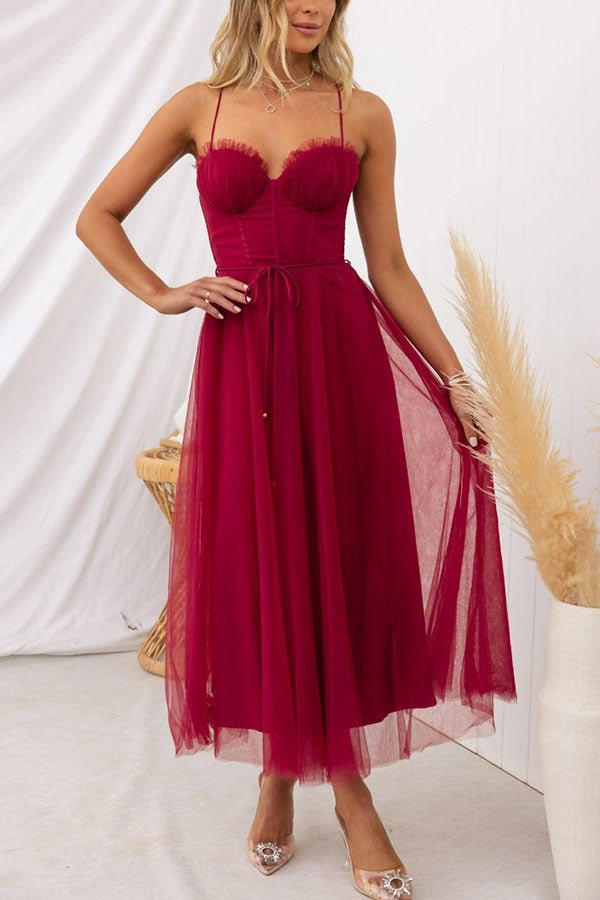 Chic Maxikleid à Bretelles pour Femmes - Marie Montel