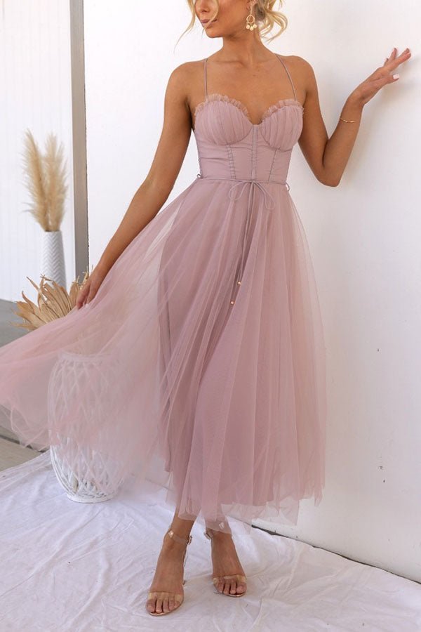 Chic Maxikleid à Bretelles pour Femmes - Marie Montel