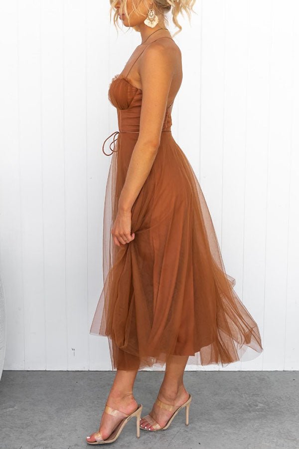 Chic Maxikleid à Bretelles pour Femmes - Marie Montel